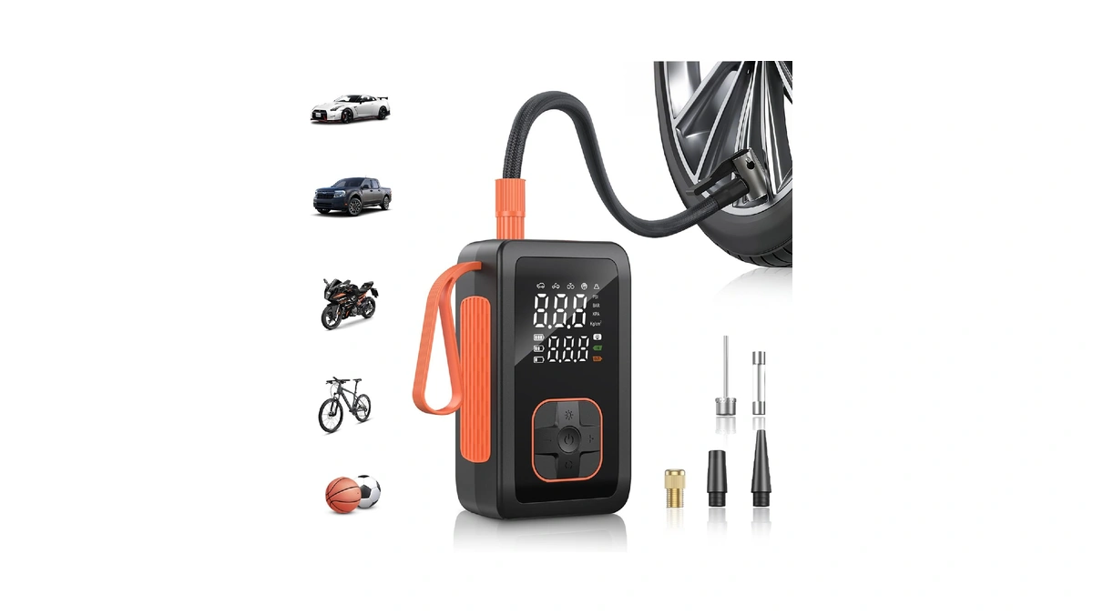Hafuloky Tire Inflator Portable Air Compressor, 150psi Cordless Air Pump