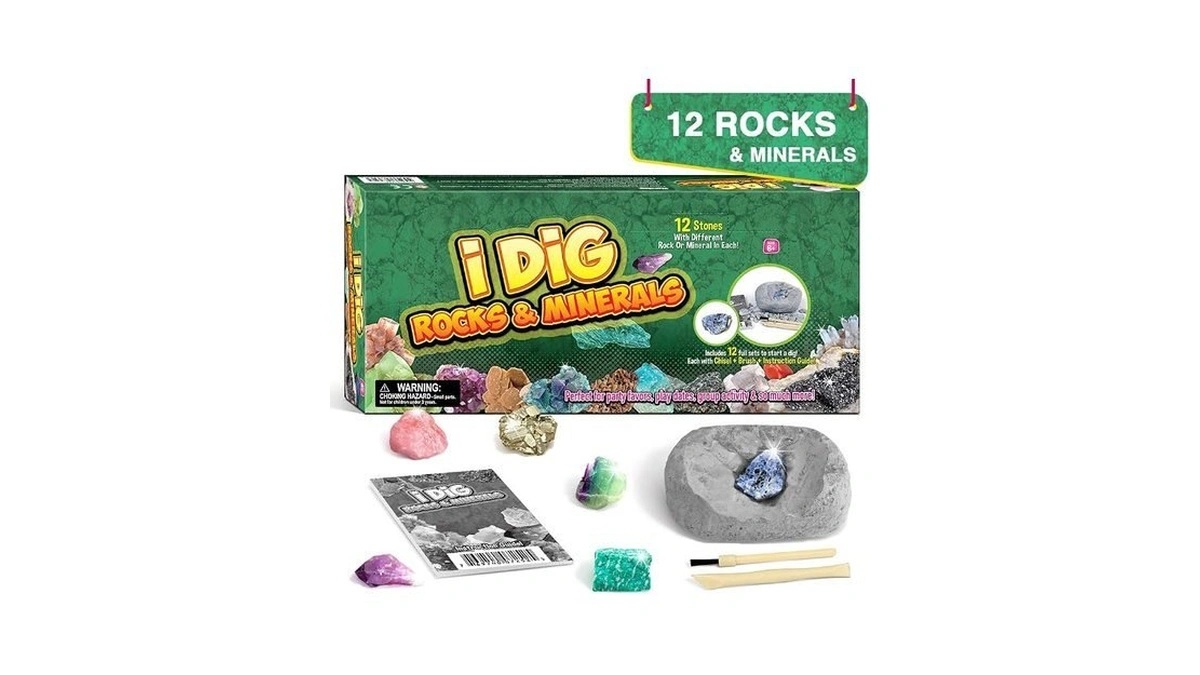 Piano Potato Rocks & Minerals Dig Kit - 12 Pack
