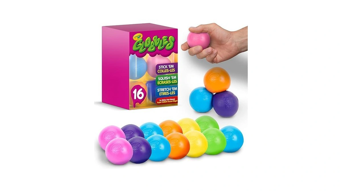Crayola Globbles Squish Toys (16ct), Sticky Stress Ball For Adults