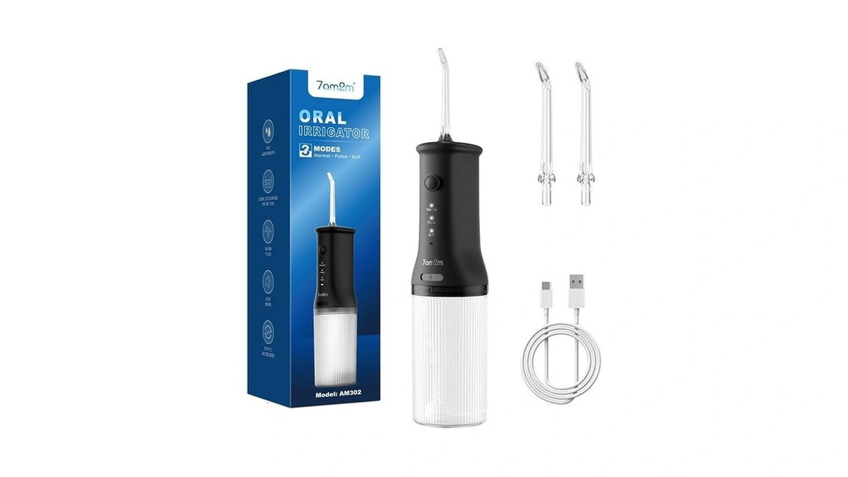 7am2m Portable Water Flosser Cordless, Water Flosser With 3 Modes