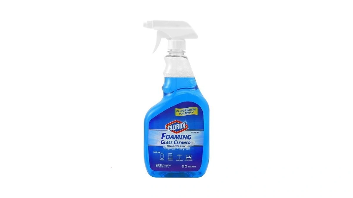 Clorox Foaming Glass Cleaner Trigger Spray, Streak Free No Drip
