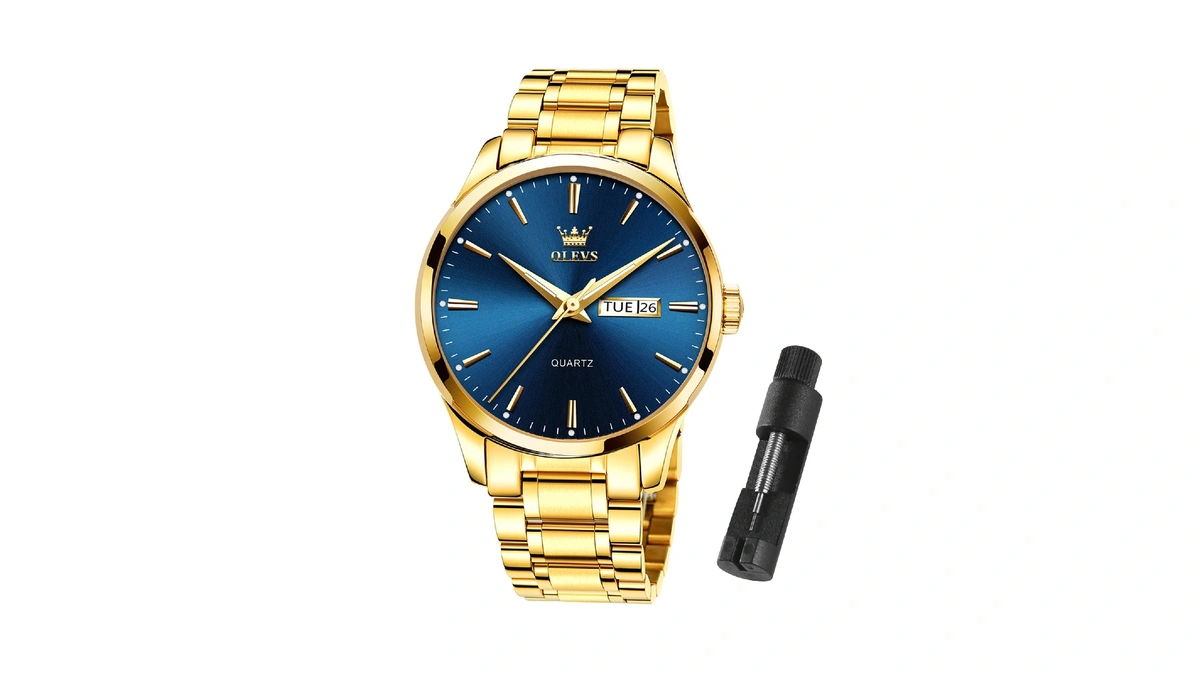 Olevs Gold Watch For Men - Business Luxury Simple Classic