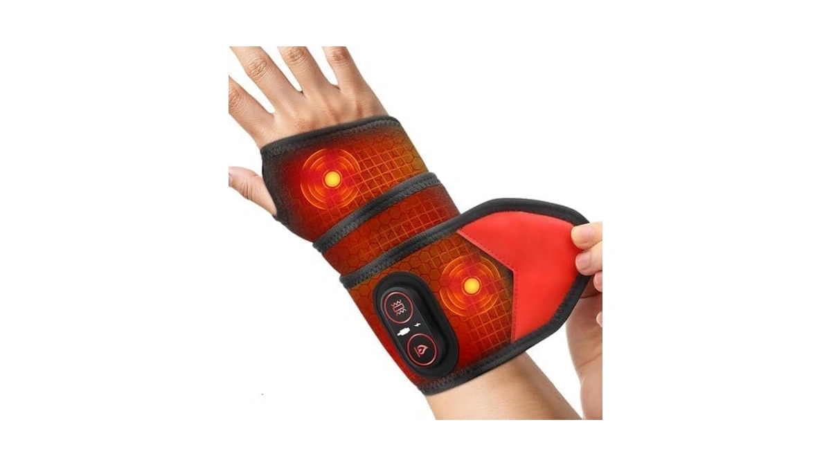 Cordless Heated Wrist Wrap Heating Pad Massager For Carpal Tunnel,hand