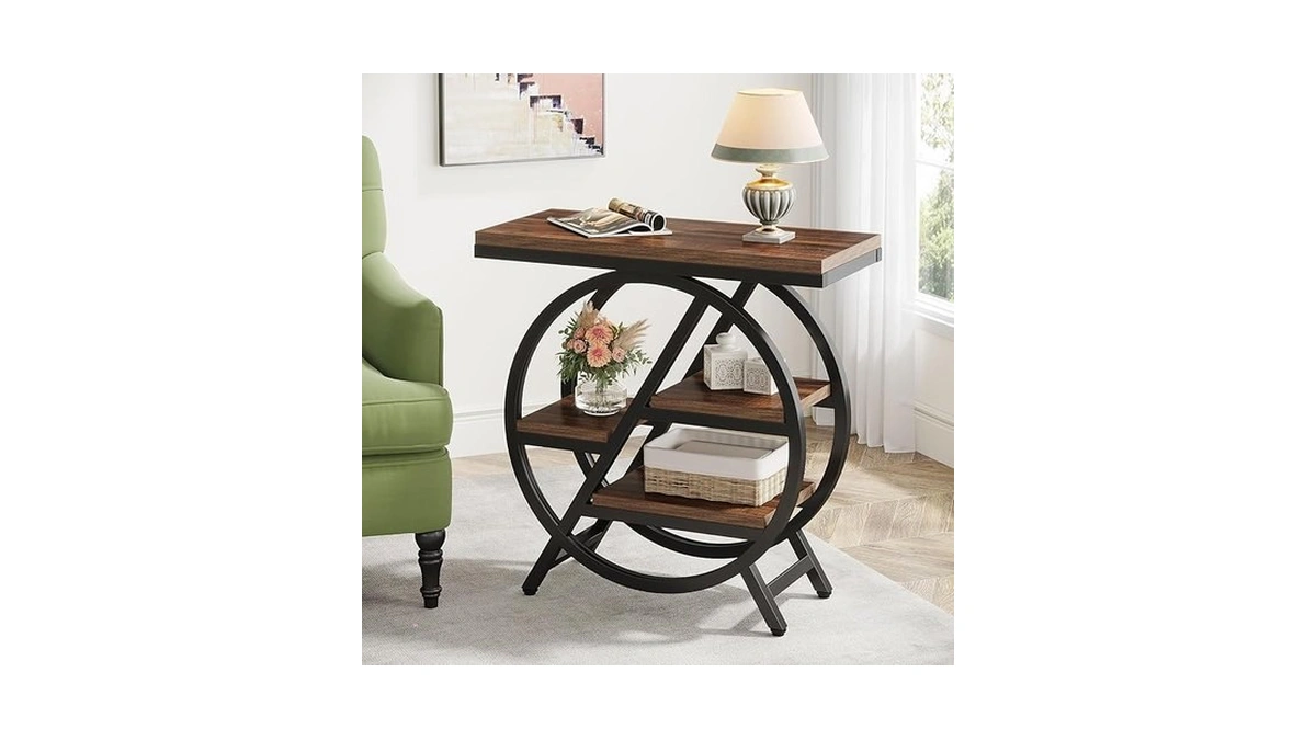 Tribesigns End Table For Living Room, 3-tier Narrow Side Table