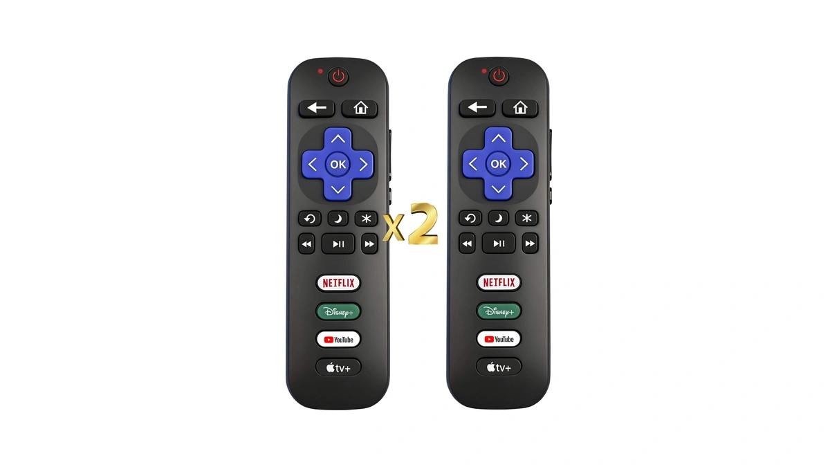 Replacement For Roku Tv Remote Control, (pack Of 2), W/netflix,