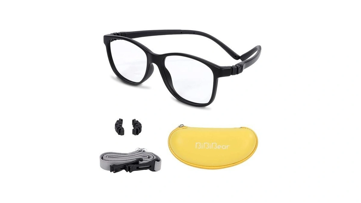 Bibibear Bluelight Kids Glasses - Unbreakable Tr90 Frame, 360° Ultra