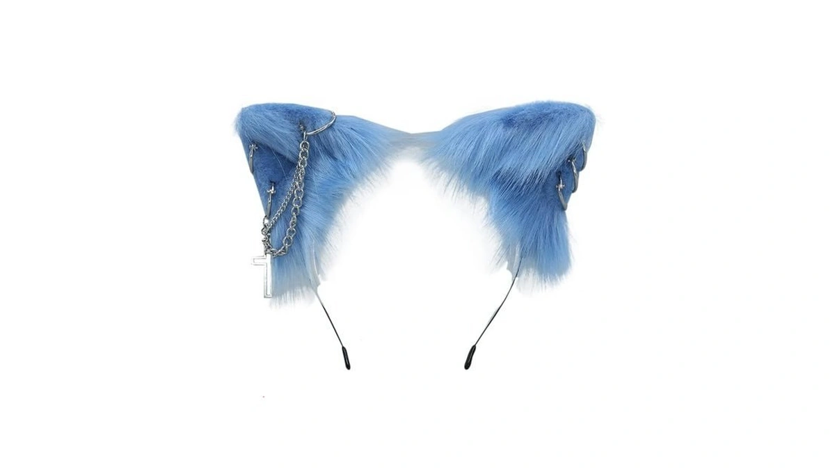 Vigvan Cat Cosplay Ears Accessories Punk Gothic Cross Cat Ears