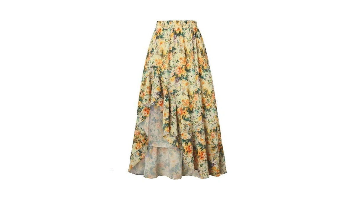 Amazon code: Women's Floral Maxi Skirts High Waist Su