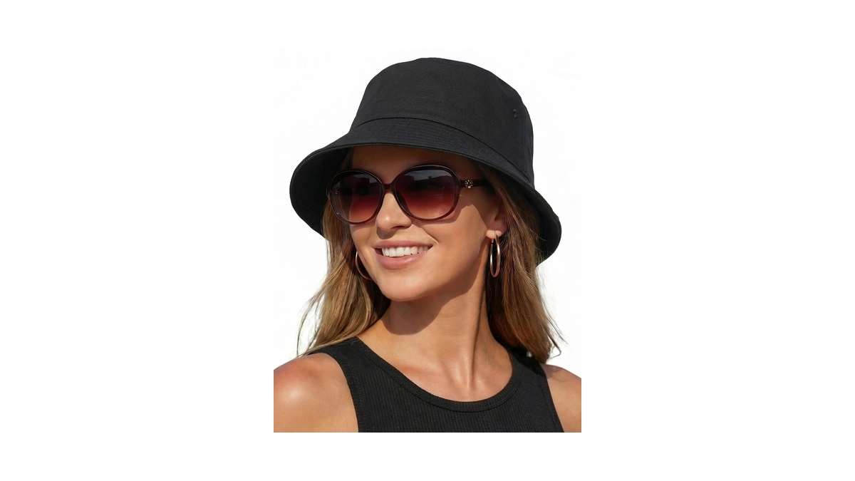 Hongteya Bucket Sun Hats For Woman Men Cotton Packable Summer