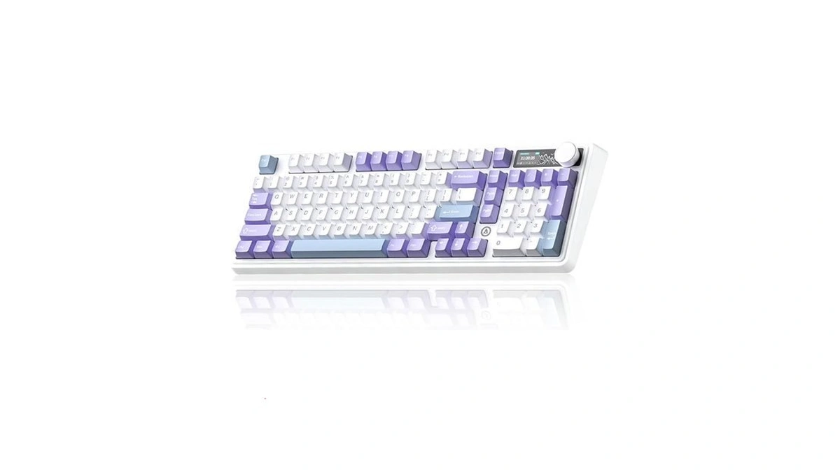 Ak980 97keys Tri-mode Full Mechanical Keyboard, Gasket-mounted, Hot-swappable, 1.14” Tft
