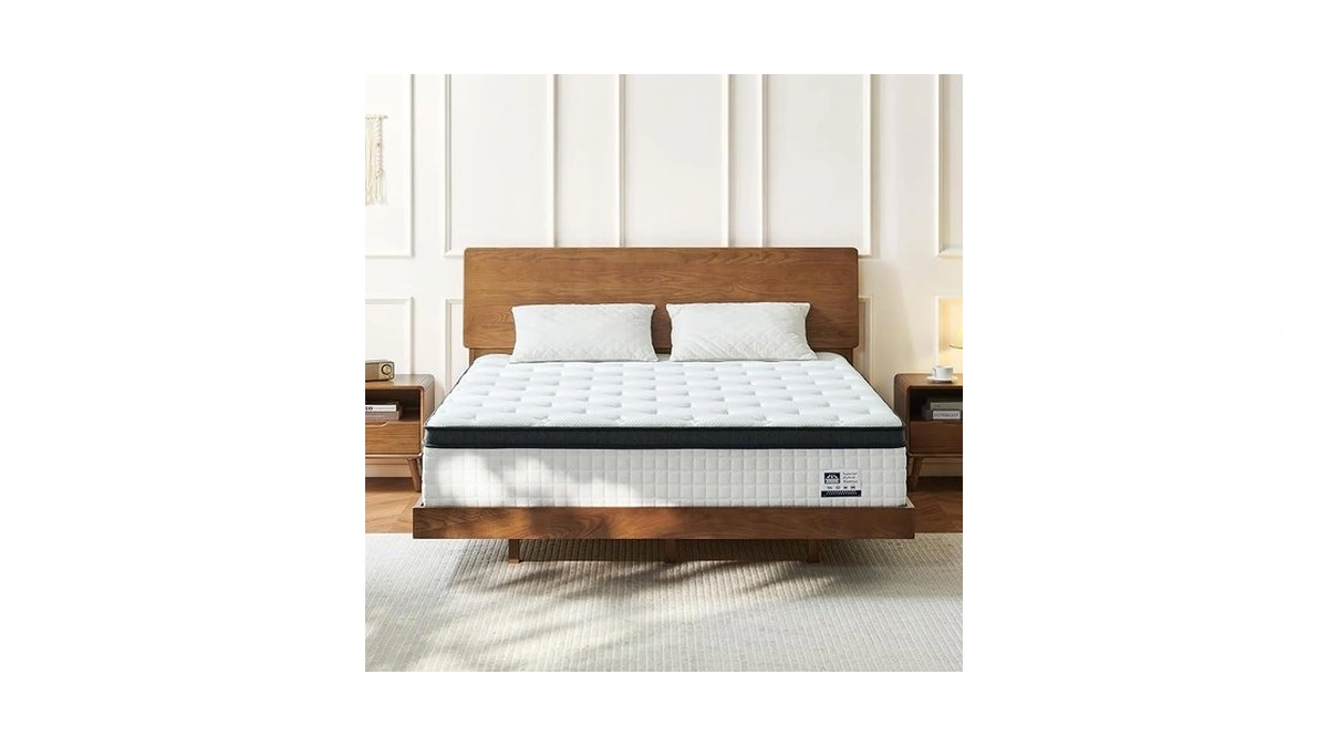 Vumece Queen Size Mattress 10 Inch, Hybrid Mattress Combines Gel