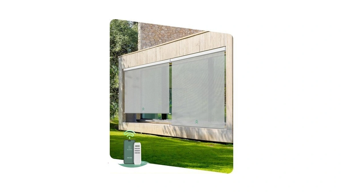 Yoolax Motorized Outdoor Shades Smart Retractable Patio Screens With App