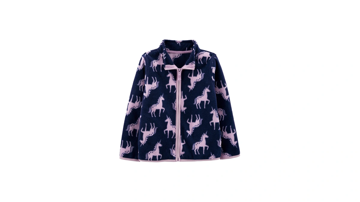 Simple Joys By Carter's Toddler Girl's Full-zip Fleece Jacket Outerwear,