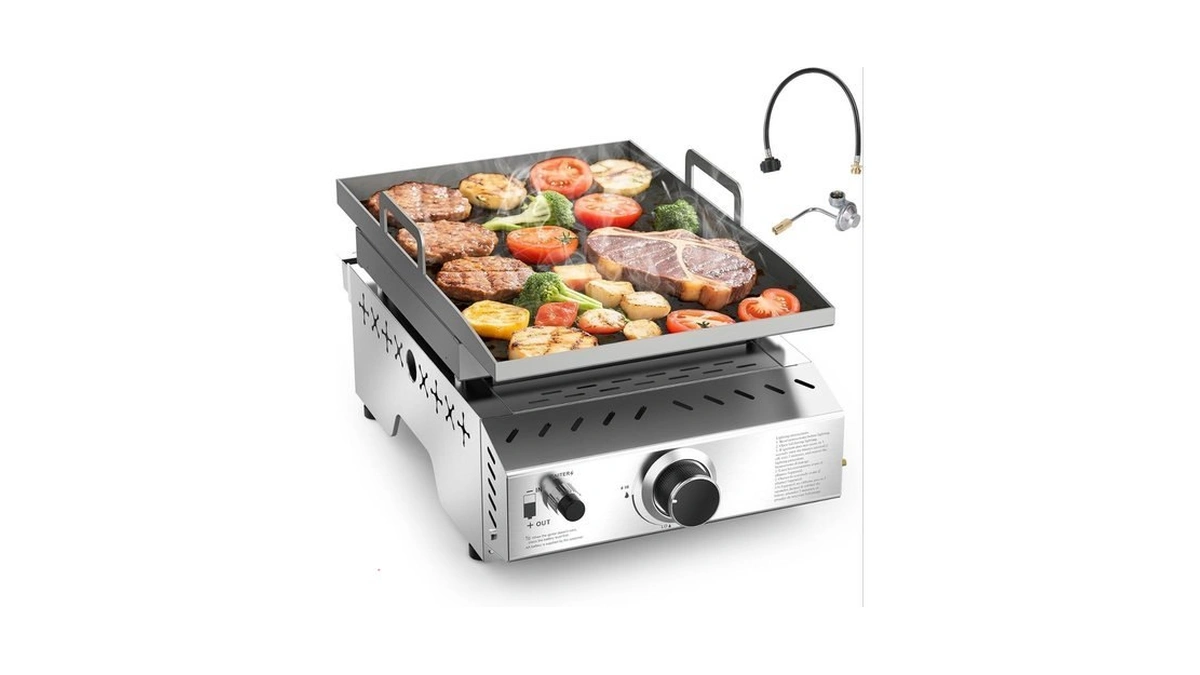 Cowsar Premium Dual-burner Tabletop Gas Grill | 16,000 Btu Portable