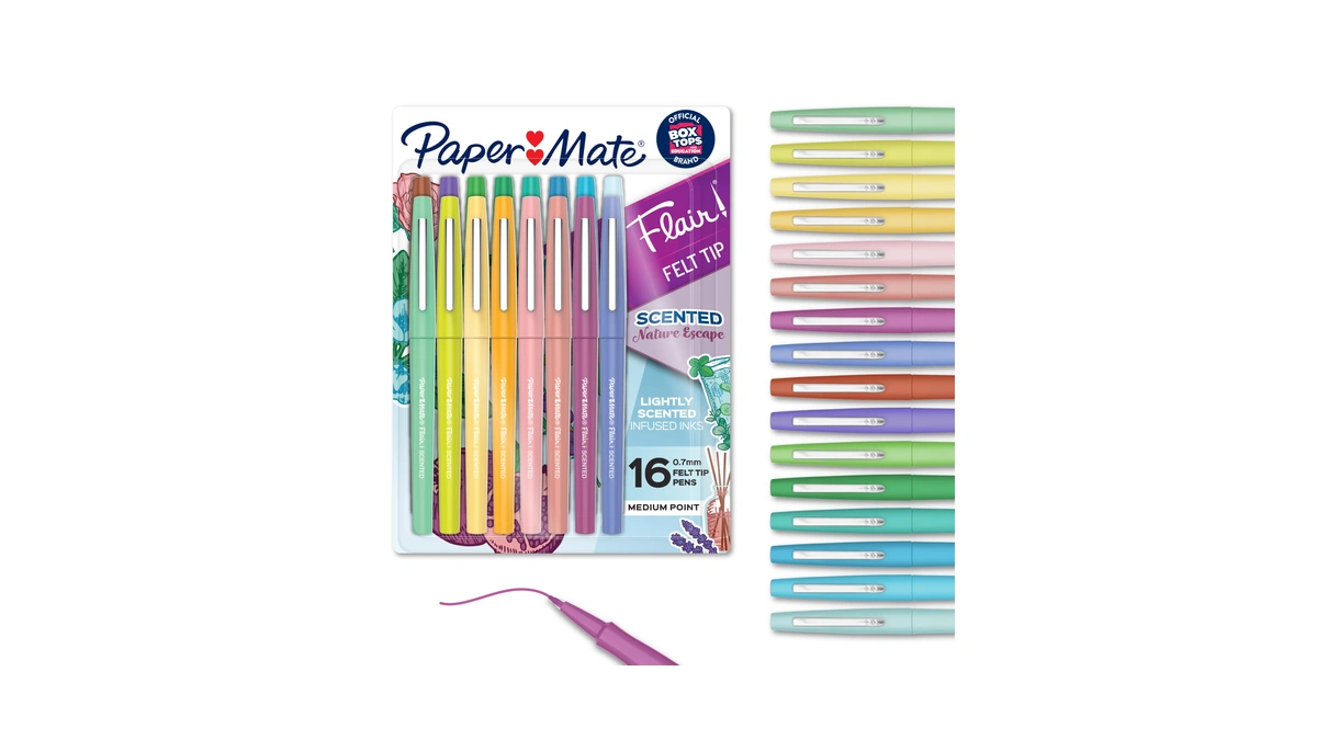 Paper Mate Flair Nature Escape Scented Felt Tip Pens, Medium