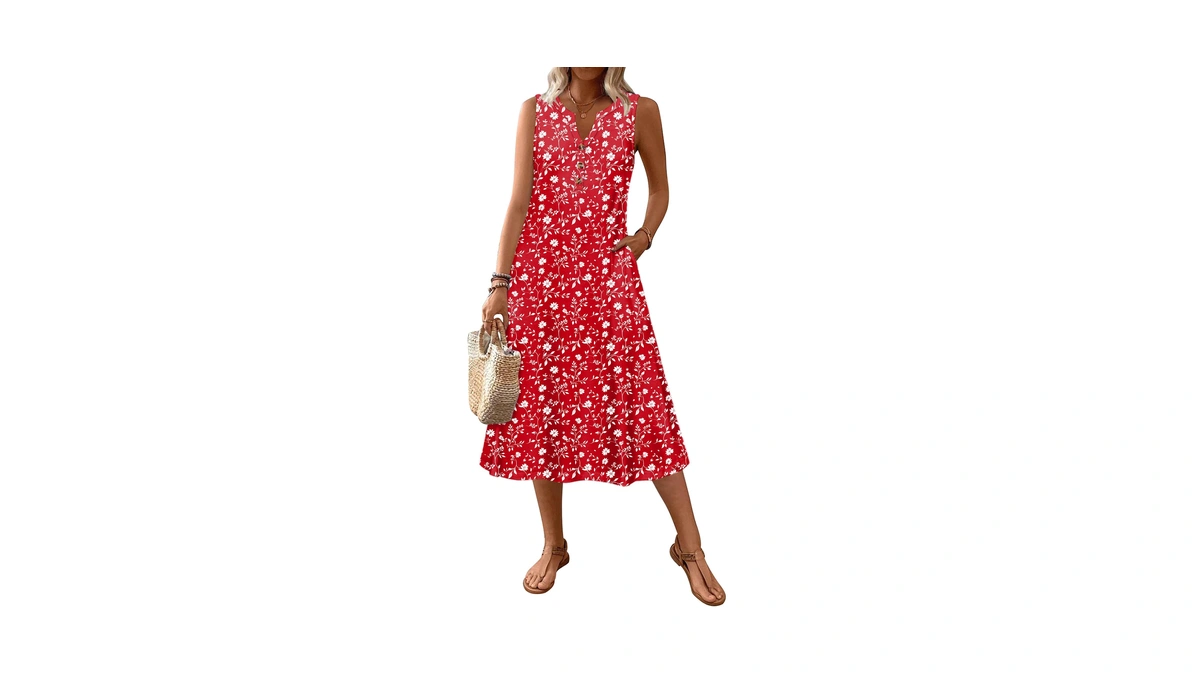 Zeagoo Summer Dresses For Women Sleeveless Ts...