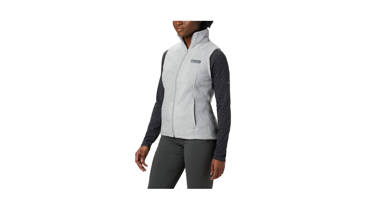 Columbia Women's Benton Springs Vest, Cirrus Grey Heather, Petite Medium