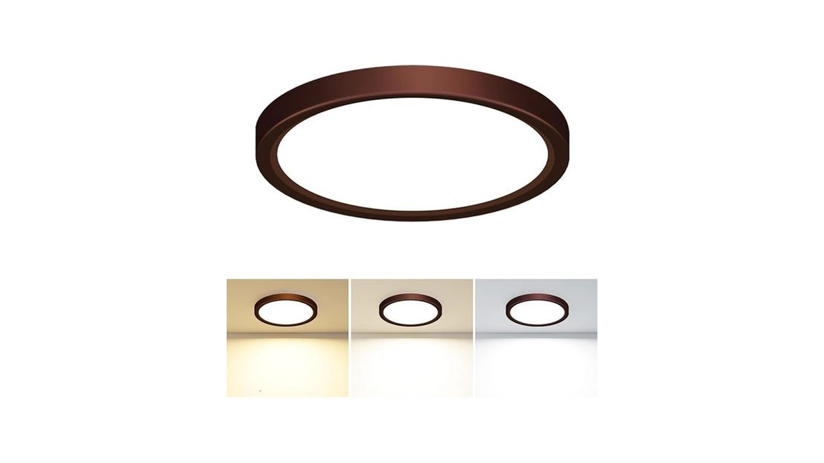 Slochi Led Flush Mount Ceiling Light Fixture, 3000k-4000k-6500k & 100w