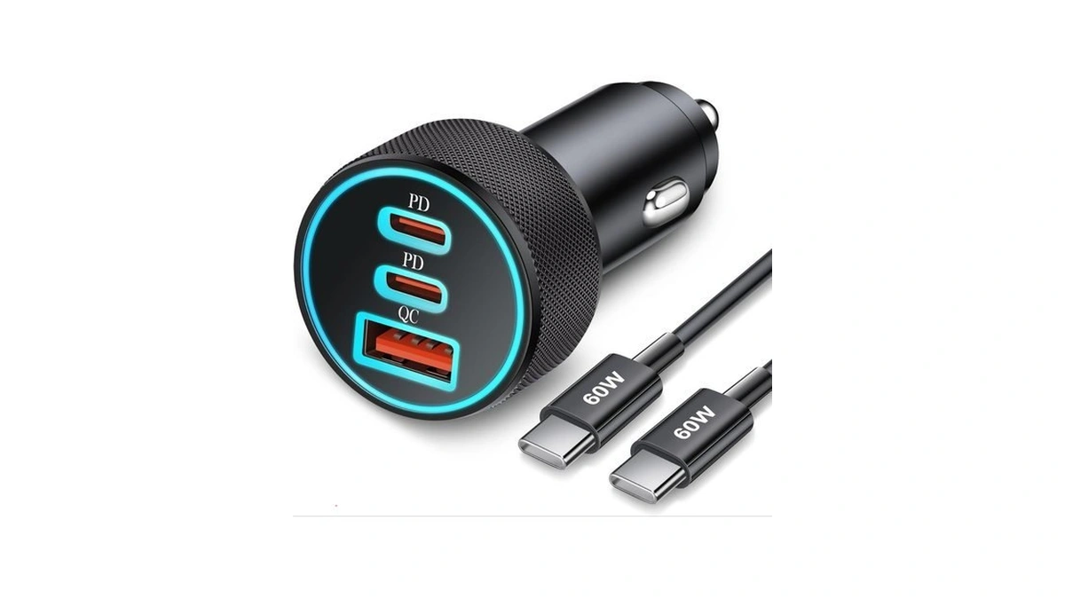 67w 3-port Super Fast Type C Car Charger Usb C