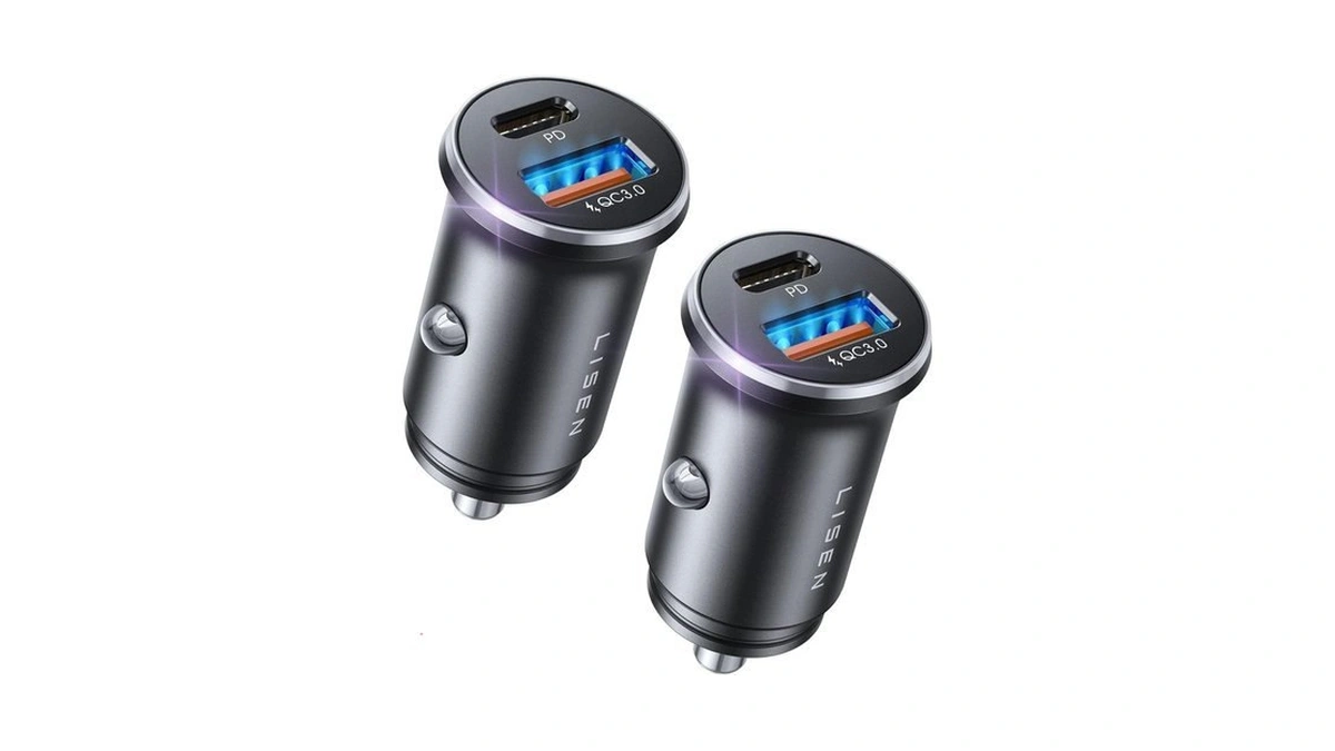 Lisen Car Charger Usb C, 69w Cigarette Lighter Usb Charger