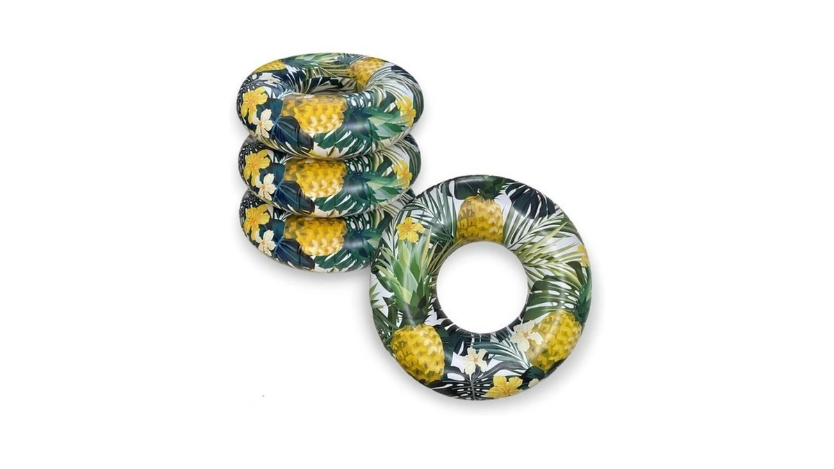 4pcs Inflatable Pool Float, Round Donut Style Swim Ring For