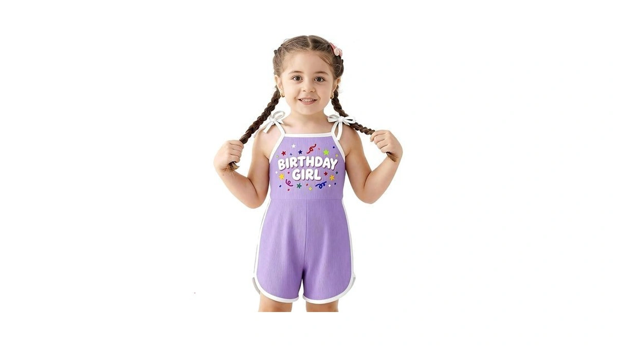 Aimsbveo Toddler Girl Jumpsuit 4t One Piece Sleeveless Strap Romper