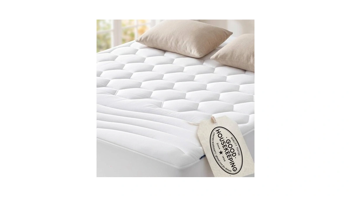 Bedsure Queen Mattress Pad - Quilted Fitted Mattress Topper Protector