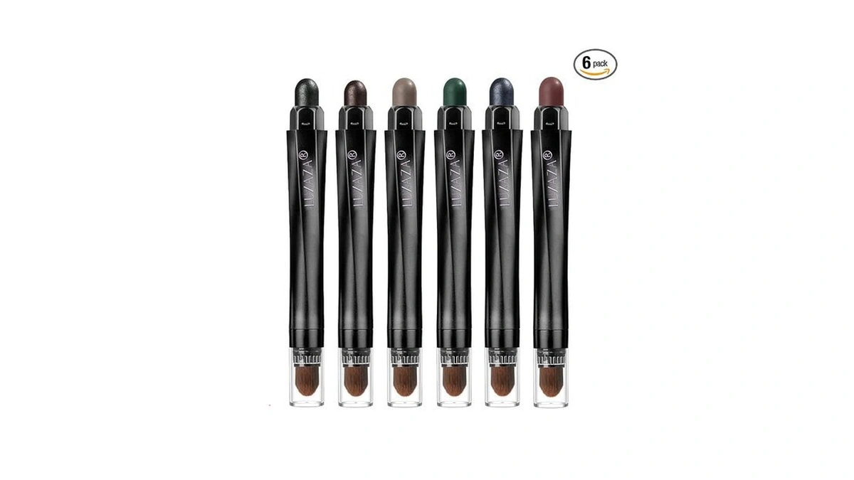 Luxaza 6pcs Green Eyeshadow Stick Makeup Sets, Crease-proof Cream Shadow