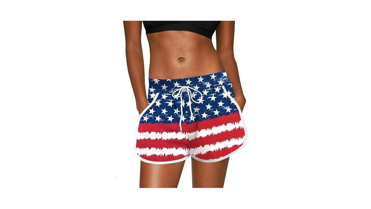 For G And Pl Womens 4th Of July Star Stripe
