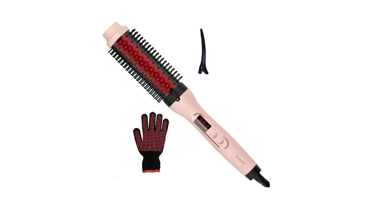 Infrared Thermal Brush, Dual Voltage Negative Ions Heated Round Brush,