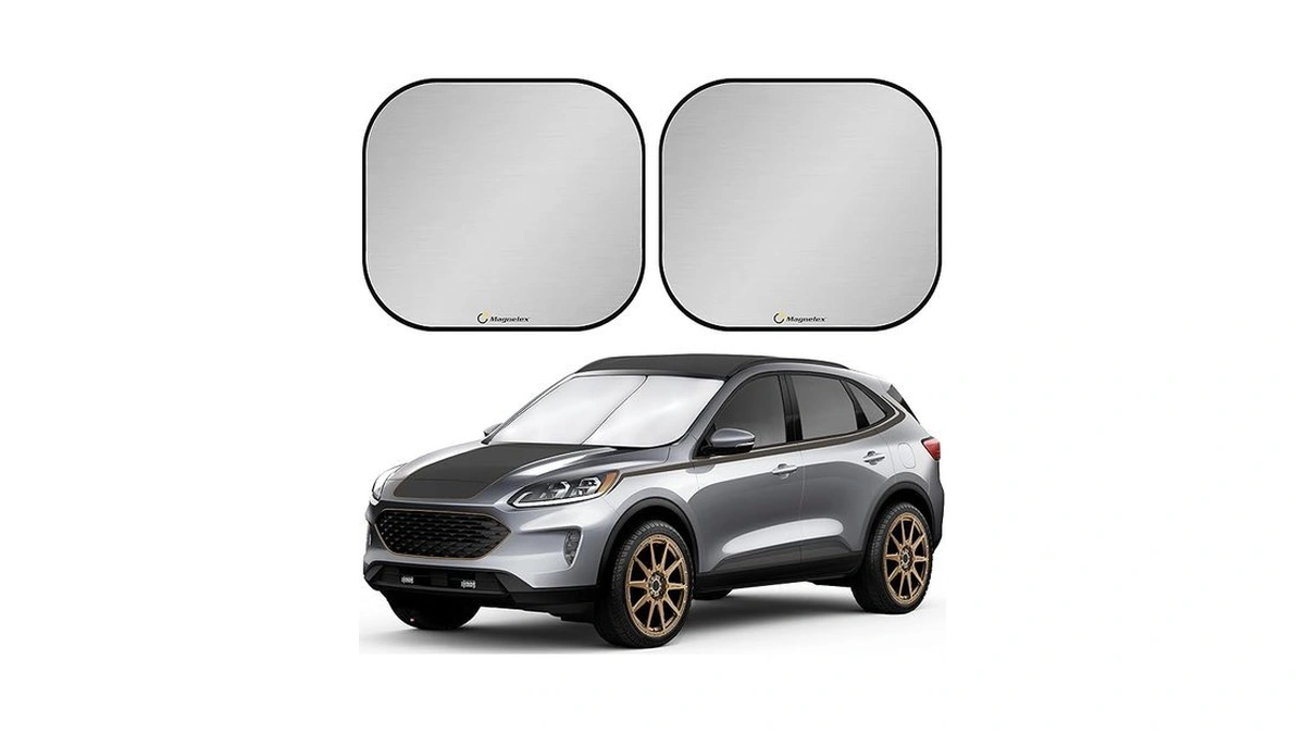 Magnelex Windshield Sun Shade - Reflective Fabric Blocks Sun And