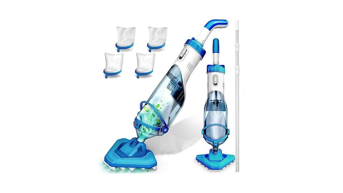 Cordless Handheld Pool Vacuum With Telescopic Pole, Rechargeable Hot Tub