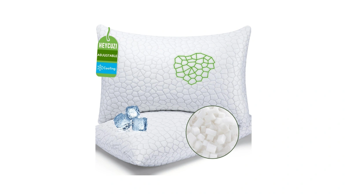 Heycuzi Pillows Queen Size Set Of 2 - Cooling Shredded