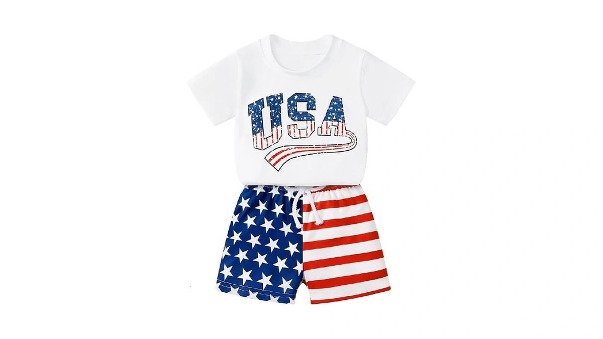 Toddler Baby Boy 4th Of July Outfits Short Sleeve T-shirt