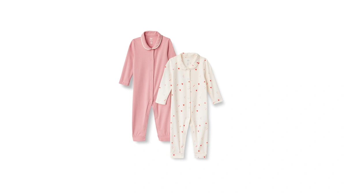 Amazon Essentials X Sofia Grainge Unisex Babies' Cotton Footless Sleepsuit,
