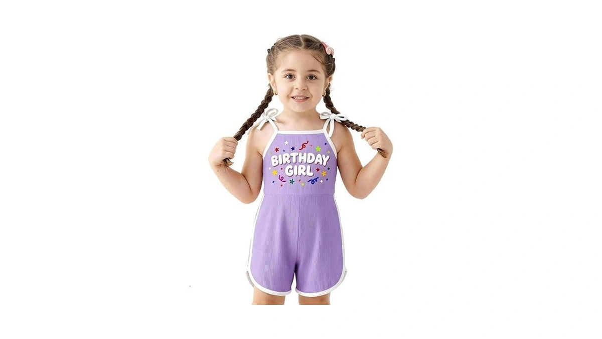 Aimsbveo Girl Summer Outfits Jumpsuit Infant Beach Overalls Outfit Strap