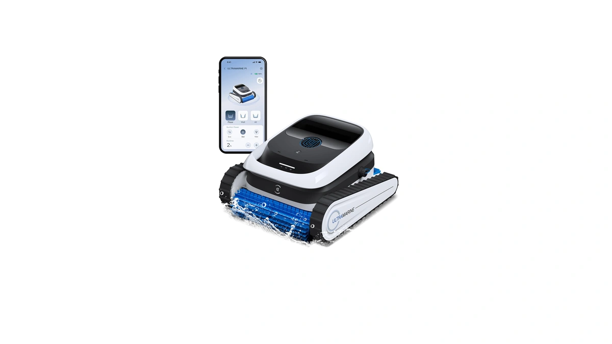 Ecovacs Ultramarine P1 Cordless Robotic Pool Vacuum For Inground &
