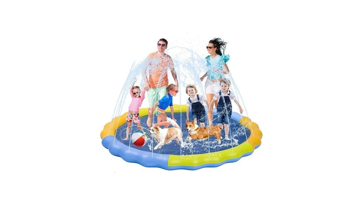 Ysjilide Non-slip Large Sprinkler Splash Play Mat,splash Pad For Kids