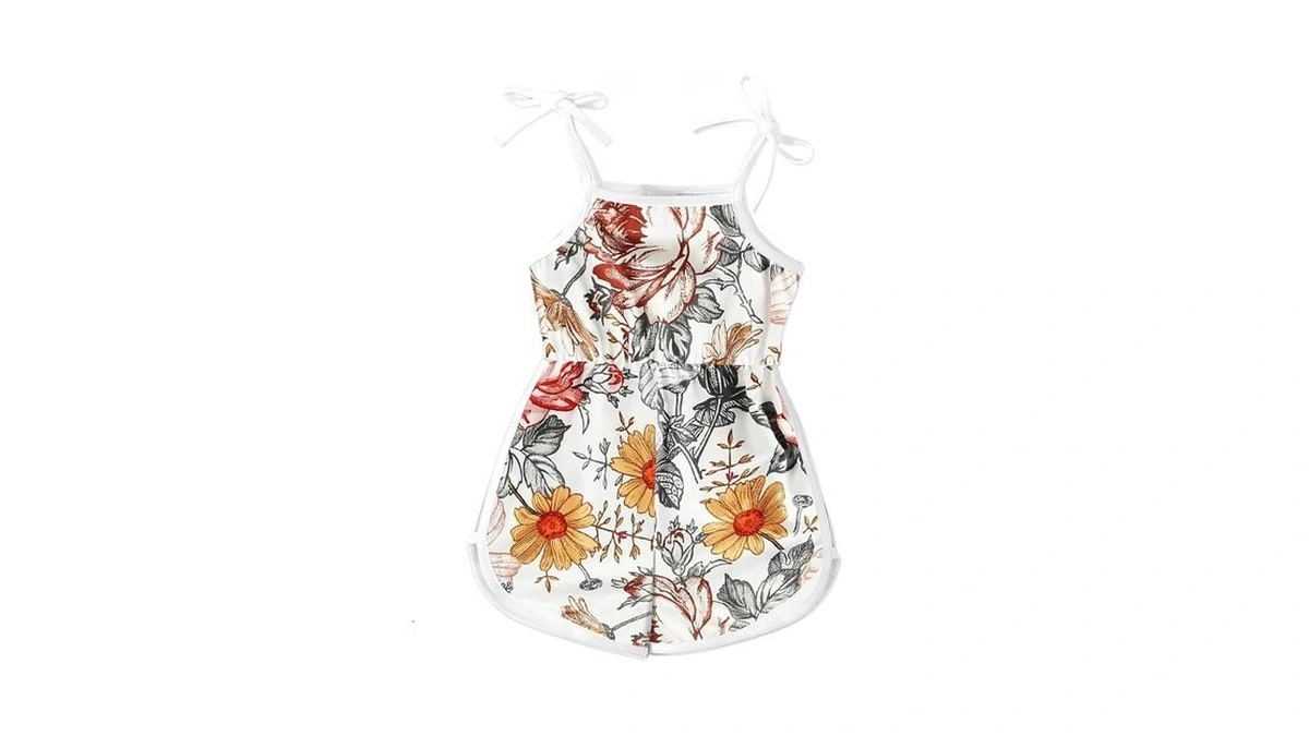 Aimsbveo 12m 18m Baby Girls Clothes Jumpsuits Toddler Flowers Romper