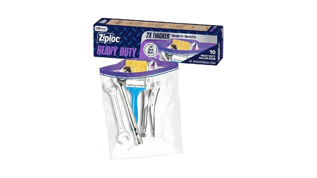 Ziploc Heavy Duty Gallon Storage Bags, Reusable Large Bag For