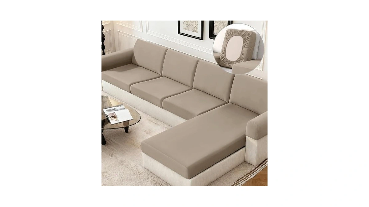 Kincam Couch Cushion Covers, Stretch Sectional Couch Covers Sofa Cushion