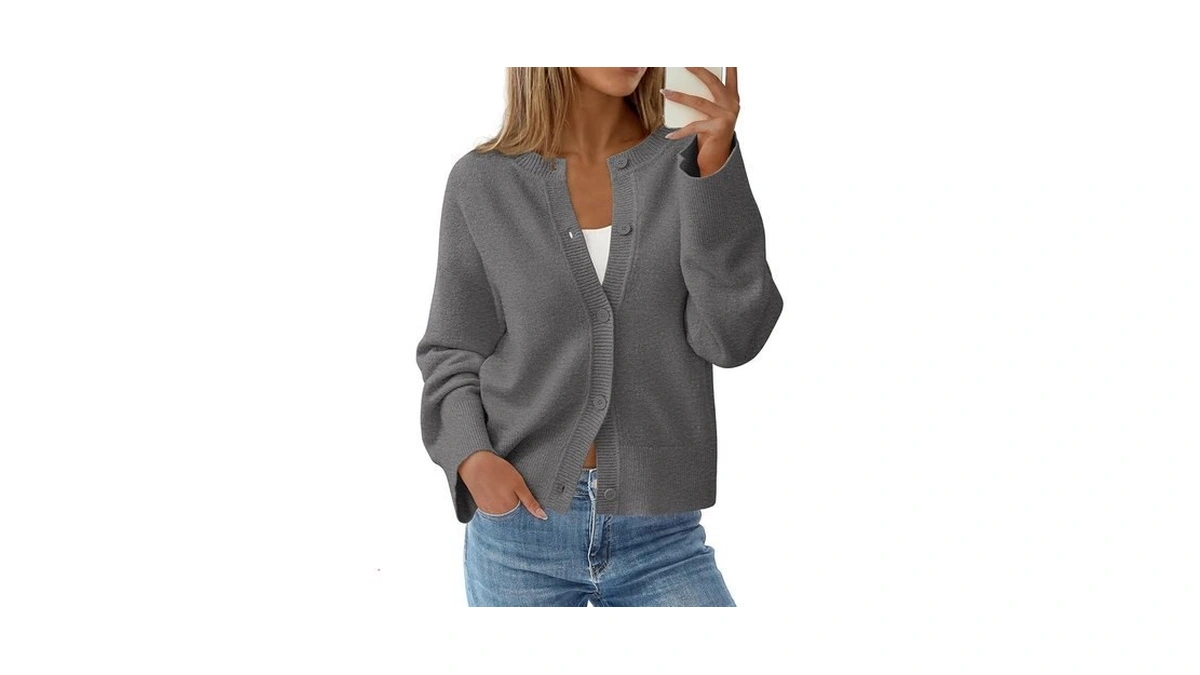 Kirundo Cardigan Sweaters For Women 2026 Fall Oversized Puff Long