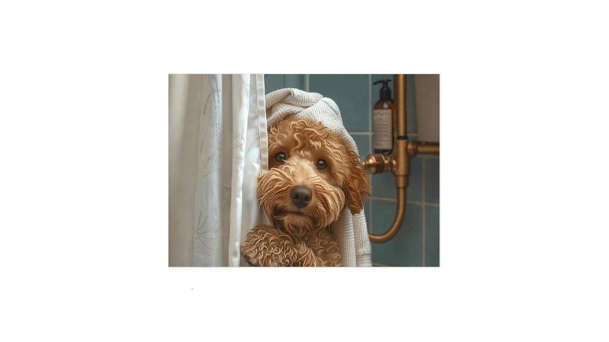 Funny Dog Cute Teddy Canvas Wall Art Hawaiian Coastal Decor