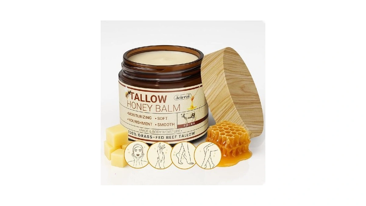 Jeirrzi Organic Beef Tallow For Skin, 100% Grass-fed Tallow And