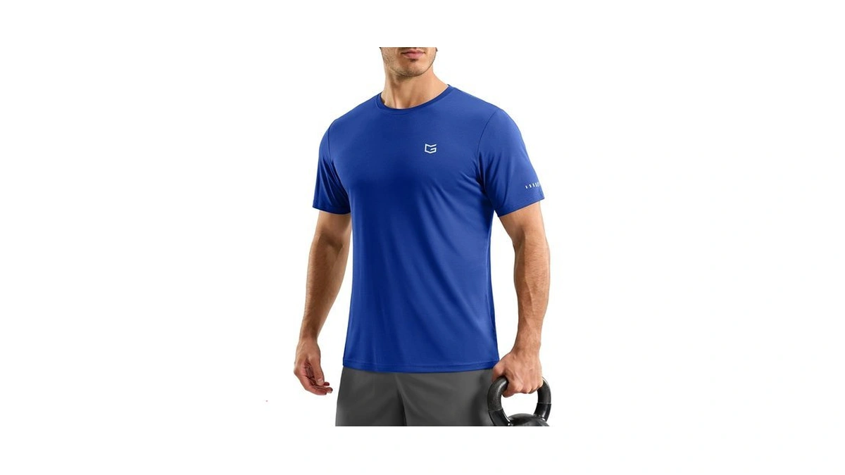 Men's Workout Breathable T-shirts Dry Fit Upf 50+ Sun Shirts