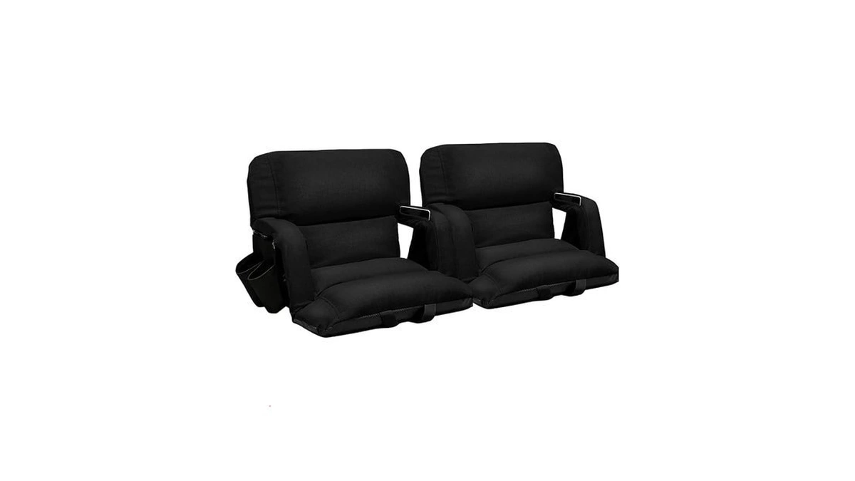 Stadium Seats With Back Support 2 Pack, 4.3" Thick Extra