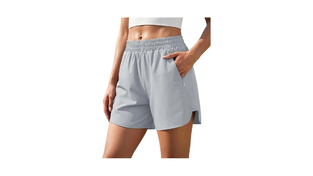 Aprolive High Waisted Athletic Shorts Women 5'' Dolphin Running Workout