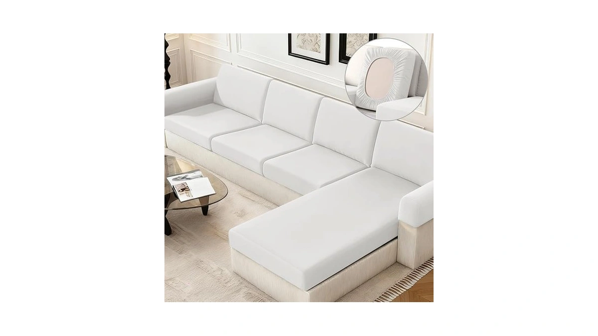 Kincam Couch Cushion Covers, Stretch Sectional Couch Covers Sofa Cushion