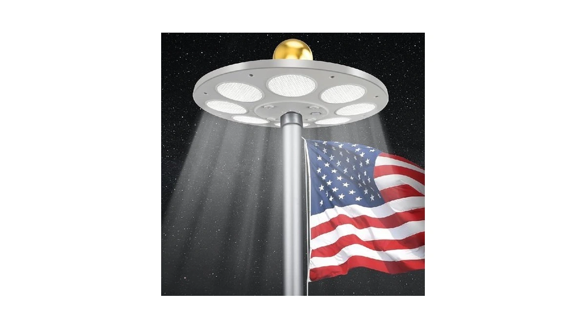 Ppq Solar Flagpole Led Light,new 136 Led Long Lifespan Flag