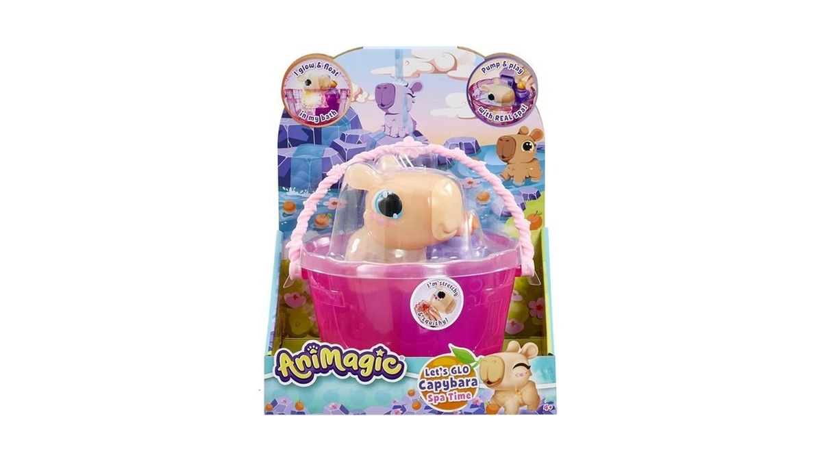 Animagic Let's Glo Capybara Spa Time | Squishy Stretchy Water
